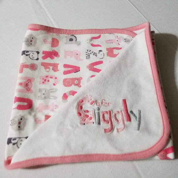 Gymboree Brand New Baby {Alpa-BEAR-Soup} Used Blanket & 0-3 month Romper. - Picture 4 of 6